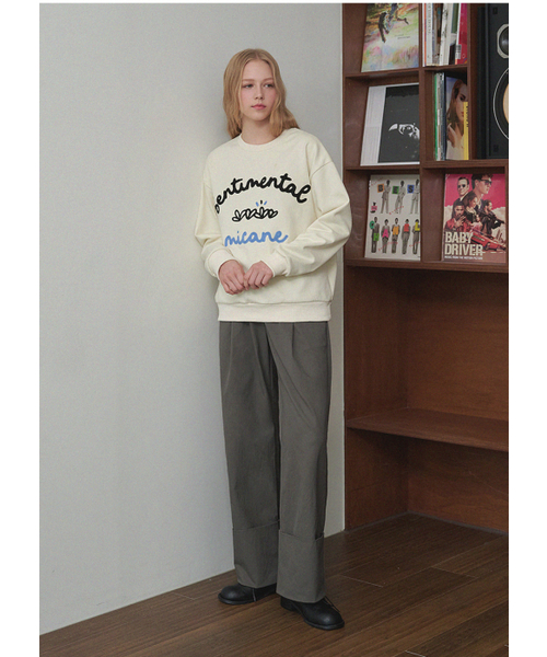 MICANE(ミケーネ)の「センティメンタルグラス スウェットシャツ(スウェット・レディース・クリーム/チャコール・X-LARGE/SMALL/MEDIUM/LARGE)」の13枚目の写真