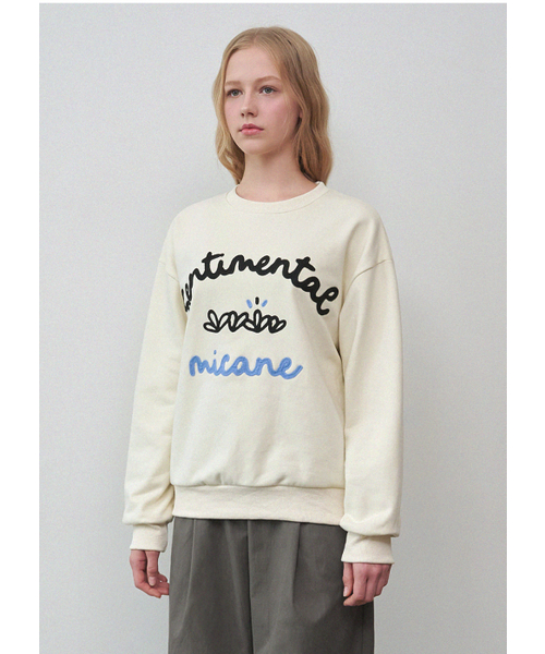 MICANE(ミケーネ)の「センティメンタルグラス スウェットシャツ(スウェット・レディース・クリーム/チャコール・X-LARGE/SMALL/MEDIUM/LARGE)」の14枚目の写真