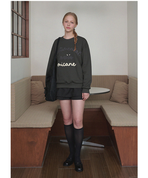 MICANE(ミケーネ)の「センティメンタルグラス スウェットシャツ(スウェット・レディース・クリーム/チャコール・X-LARGE/SMALL/MEDIUM/LARGE)」の7枚目の写真