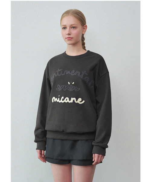 MICANE(ミケーネ)の「センティメンタルグラス スウェットシャツ(スウェット・レディース・クリーム/チャコール・X-LARGE/SMALL/MEDIUM/LARGE)」の8枚目の写真