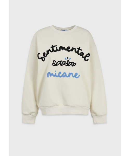 MICANE(ミケーネ)の「センティメンタルグラス スウェットシャツ(スウェット・レディース・クリーム/チャコール・X-LARGE/SMALL/MEDIUM/LARGE)」の9枚目の写真