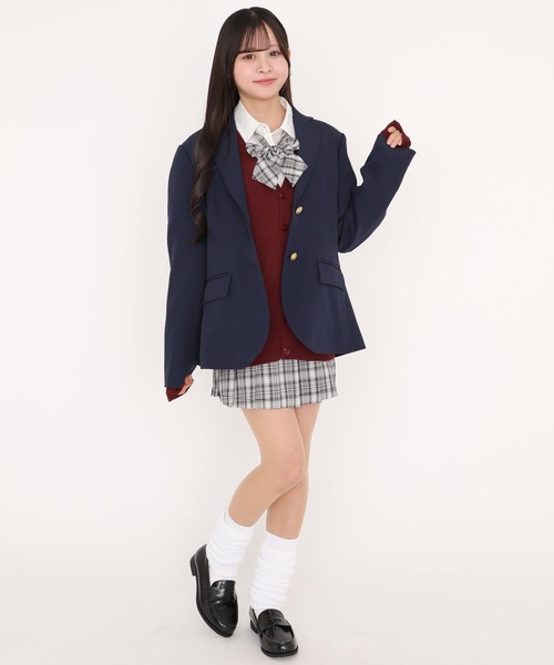 WEGO（ウィゴー）の「WEGO/スクールブレザー（テーラードジャケット・レディース・ネイビー/ブラック・LARGE/SMALL/MEDIUM）」の7枚目の写真