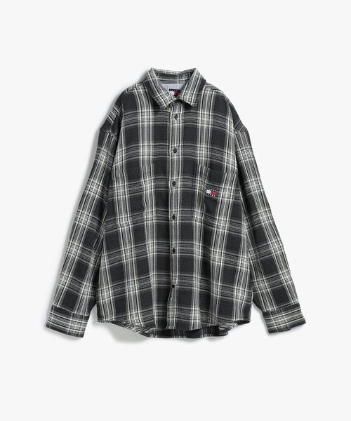 tommy jeans(トミー ジーンズ)の「リラックスチェックブラッシュオーバーサイズシャツ(シャツ/ブラウス・メンズ・ブラック/マルチ・X-LARGE/SMALL/MEDIUM/LARGE)」の6枚目の写真