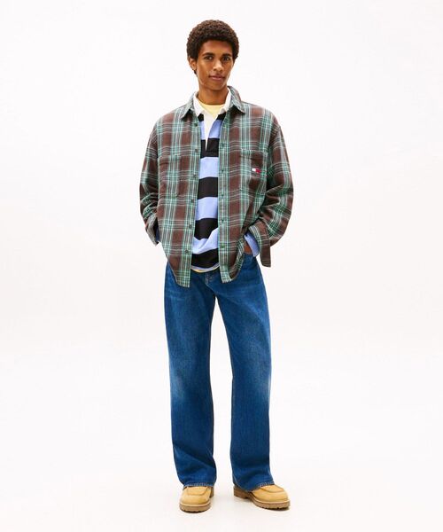 tommy jeans(トミー ジーンズ)の「リラックスチェックブラッシュオーバーサイズシャツ(シャツ/ブラウス・メンズ・ブラック/マルチ・X-LARGE/SMALL/MEDIUM/LARGE)」の9枚目の写真