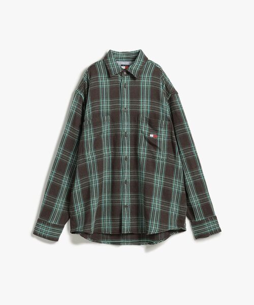 tommy jeans(トミー ジーンズ)の「リラックスチェックブラッシュオーバーサイズシャツ(シャツ/ブラウス・メンズ・ブラック/マルチ・X-LARGE/SMALL/MEDIUM/LARGE)」の11枚目の写真