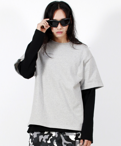 DEMARC（ドゥマーク）の「M LAYERED SLEEVE BOXY FIT CREW NECK T-SHIRT GREY（Tシャツ/カットソー・メンズ・その他・MEDIUM/LARGE）」の7枚目の写真