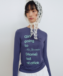 Majournee（マジョネ）の「M STRAWBERRY T-SHIRT_PURPLE（Tシャツ/カットソー）」