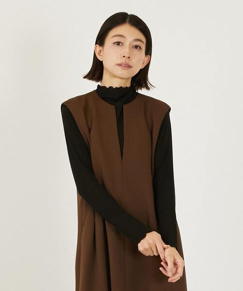LOGEMENT DE CLAIRE(ロジュモンドクレール)の「ボトルネックプルオーバー(Tシャツ/カットソー・レディース・オフホワイト/トップグレー/チャコールグレー/ブラック・FREE)」の2枚目の写真