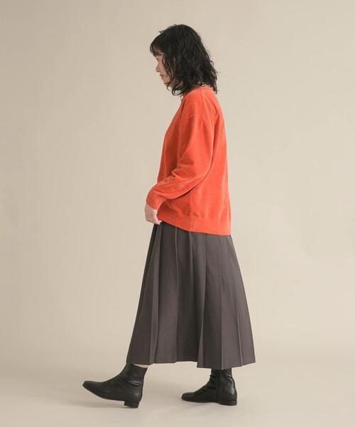 URBAN RESEARCH DOORS(アーバンリサーチドアーズ)の「『スタッフ企画』モールヤーンボートネックニット(ニット/セーター・レディース・ネイビー/オレンジ・FREE)」の8枚目の写真