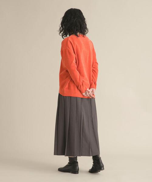 URBAN RESEARCH DOORS(アーバンリサーチドアーズ)の「『スタッフ企画』モールヤーンボートネックニット(ニット/セーター・レディース・ネイビー/オレンジ・FREE)」の9枚目の写真