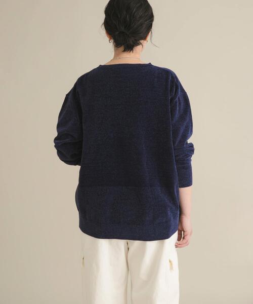 URBAN RESEARCH DOORS(アーバンリサーチドアーズ)の「『スタッフ企画』モールヤーンボートネックニット(ニット/セーター・レディース・ネイビー/オレンジ・FREE)」の14枚目の写真