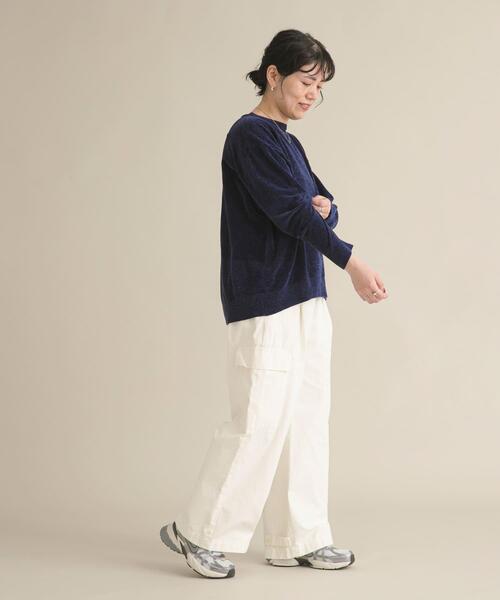 URBAN RESEARCH DOORS(アーバンリサーチドアーズ)の「『スタッフ企画』モールヤーンボートネックニット(ニット/セーター・レディース・ネイビー/オレンジ・FREE)」の18枚目の写真