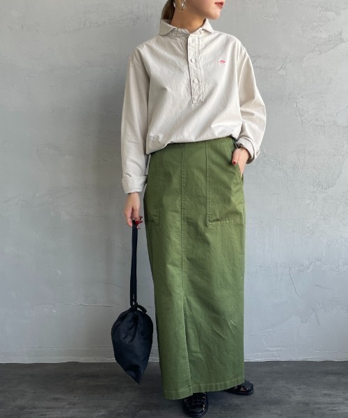 DANTON（ダントン）の「[DANTON/ダントン] ラウンドカラー オックスフォードプルオーバーシャツ(無地)（シャツ/ブラウス・レディース・ホワイト/ライトベージュ・38/36）」の18枚目の写真