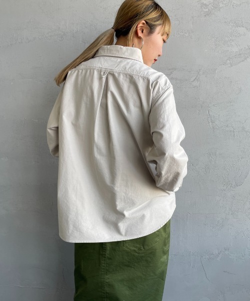 DANTON（ダントン）の「[DANTON/ダントン] ラウンドカラー オックスフォードプルオーバーシャツ(無地)（シャツ/ブラウス・レディース・ホワイト/ライトベージュ・38/36）」の8枚目の写真