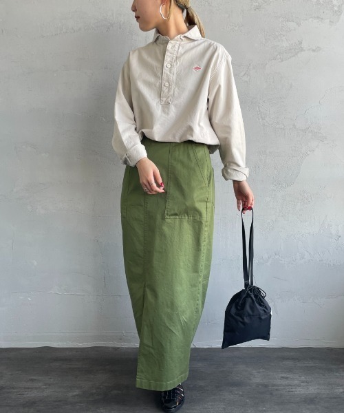 DANTON（ダントン）の「[DANTON/ダントン] ラウンドカラー オックスフォードプルオーバーシャツ(無地)（シャツ/ブラウス・レディース・ホワイト/ライトベージュ・38/36）」の3枚目の写真