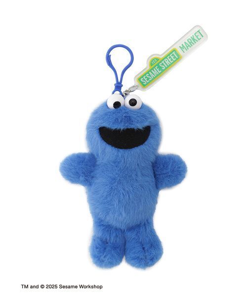 リング付きぬいぐるみチャーム クッキーモンスター（キーホルダー