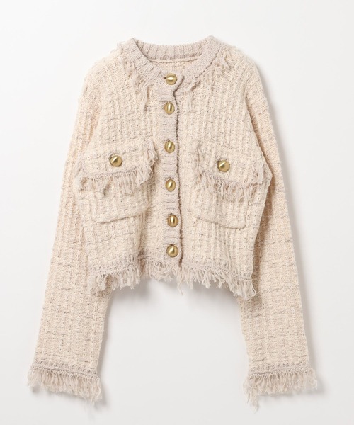 セール】【EF(エフ)】ニットツイードカーディガン(WOMEN