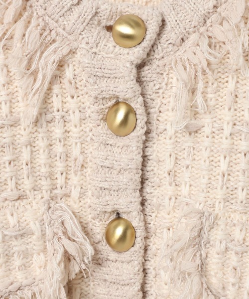 BAYFLOW(ベイフロー)の「【EF(エフ)】ニットツイードカーディガン(WOMEN)(カーディガン/ボレロ・レディース・ブラック/オフホワイト・FREE)」の10枚目の写真