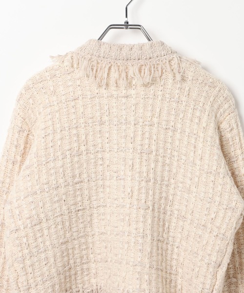 BAYFLOW(ベイフロー)の「【EF(エフ)】ニットツイードカーディガン(WOMEN)(カーディガン/ボレロ・レディース・ブラック/オフホワイト・FREE)」の5枚目の写真