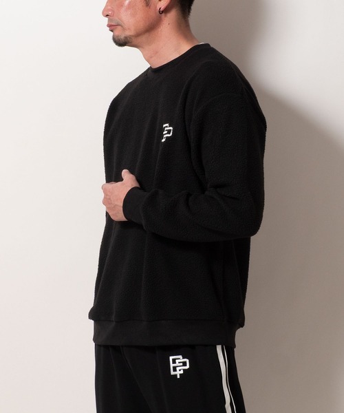 BAYBLO（ベイブロ）の「(SA) ボア ワンポイント ロゴ トレーナー（スウェット・メンズ・ブラウン/ブラック/アイボリー/グレー・M/L/LL）」の8枚目の写真