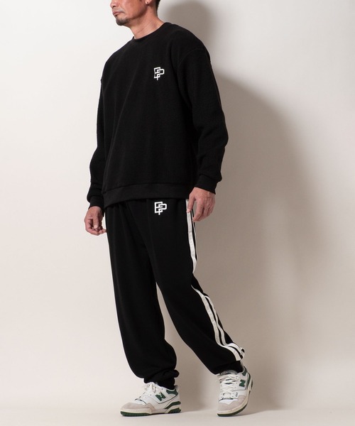 BAYBLO（ベイブロ）の「(SA) ボア ワンポイント ロゴ トレーナー（スウェット・メンズ・ブラウン/ブラック/アイボリー/グレー・M/L/LL）」の10枚目の写真