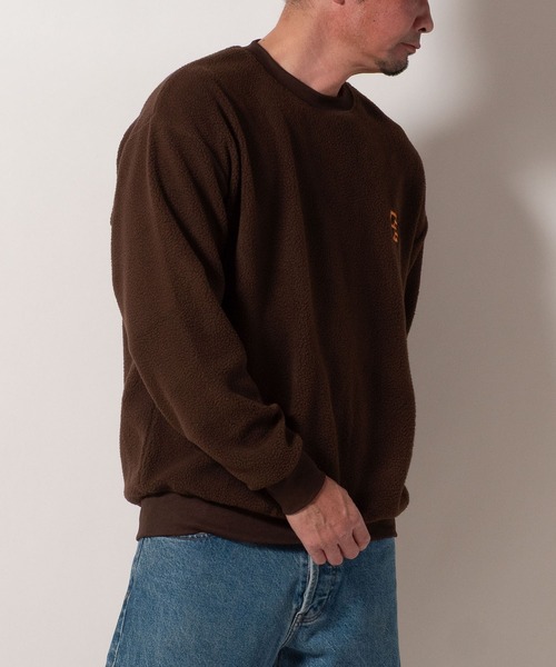 BAYBLO（ベイブロ）の「(SA) ボア ワンポイント ロゴ トレーナー（スウェット・メンズ・ブラウン/ブラック/アイボリー/グレー・M/L/LL）」の19枚目の写真