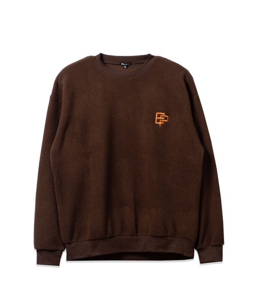 BAYBLO（ベイブロ）の「(SA) ボア ワンポイント ロゴ トレーナー（スウェット・メンズ・ブラウン/ブラック/アイボリー/グレー・M/L/LL）」の5枚目の写真