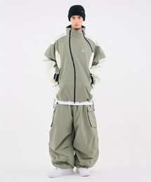 DOLL OUTERWEAR（ドラ アウターウェア）の「[DOLL x DUMDIDUM] 2526 ビタジャケット&パンツセット カーキ 男女共用（セットアップ）」