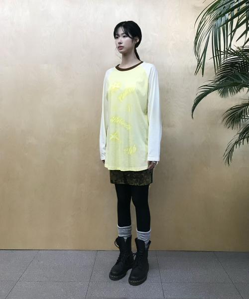 COTTONREBIRTHCLUB(コットンリバースクラブ)の「コントラストラグランTシャツ(イエロー)(Tシャツ/カットソー・レディース・その他・FREE)」の17枚目の写真