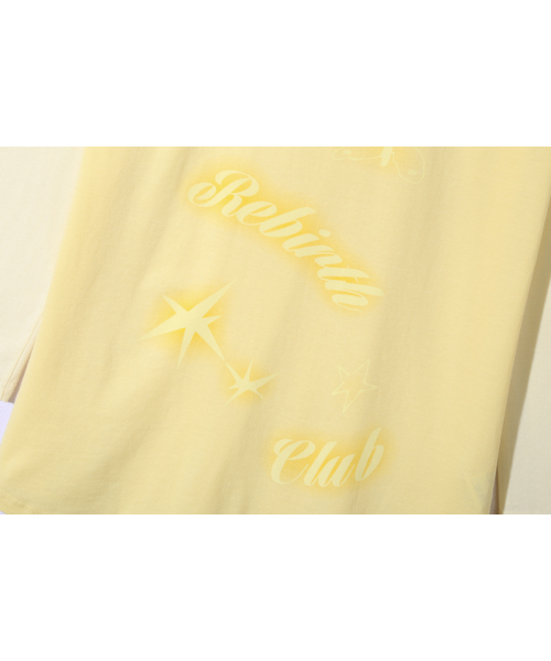 COTTONREBIRTHCLUB(コットンリバースクラブ)の「コントラストラグランTシャツ(イエロー)(Tシャツ/カットソー・レディース・その他・FREE)」の4枚目の写真