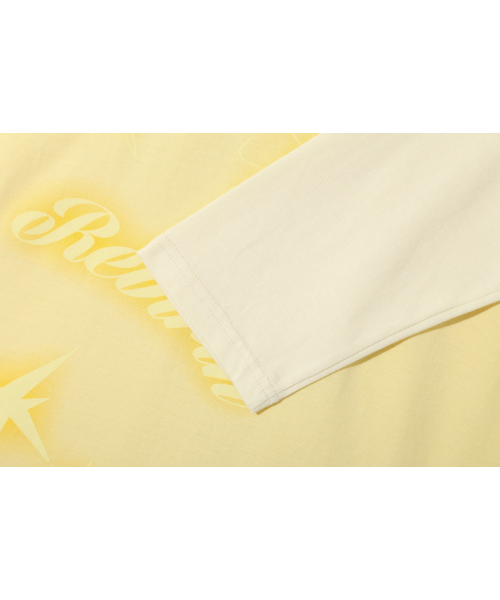 COTTONREBIRTHCLUB(コットンリバースクラブ)の「コントラストラグランTシャツ(イエロー)(Tシャツ/カットソー・レディース・その他・FREE)」の5枚目の写真