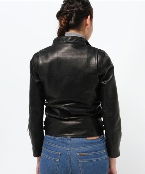OUTLET（アウトレット）の「【Sheta】SofarHORSELEATHERJK（ライダースジャケット・レディース・ブラウン/ブラック・0）」の5枚目の写真