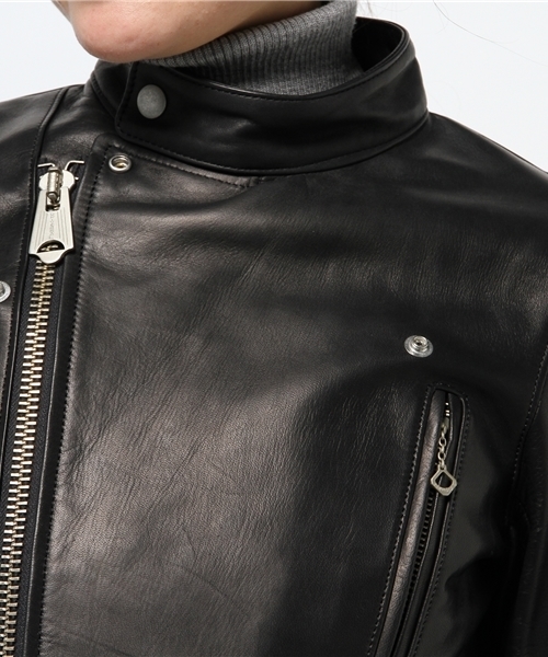 OUTLET（アウトレット）の「【Sheta】SofarHORSELEATHERJK（ライダースジャケット・レディース・ブラウン/ブラック・0）」の6枚目の写真