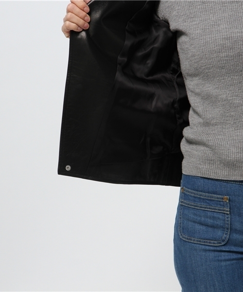 OUTLET（アウトレット）の「【Sheta】SofarHORSELEATHERJK（ライダースジャケット・レディース・ブラウン/ブラック・0）」の13枚目の写真
