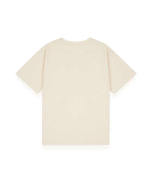 R-4（アールフォー）の「R-0027 / TWEED SHORT TSHIRTS(IVORY)（Tシャツ/カットソー・メンズ・アイボリー・SMALL/MEDIUM/LARGE）」の2枚目の写真