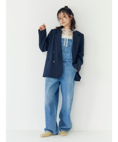 Ungrid(アングリッド)の「カーブシルエットデニムサロペット(つなぎ/オールインワン・レディース・ブラック/ブルー・SMALL/MEDIUM)」の10枚目の写真