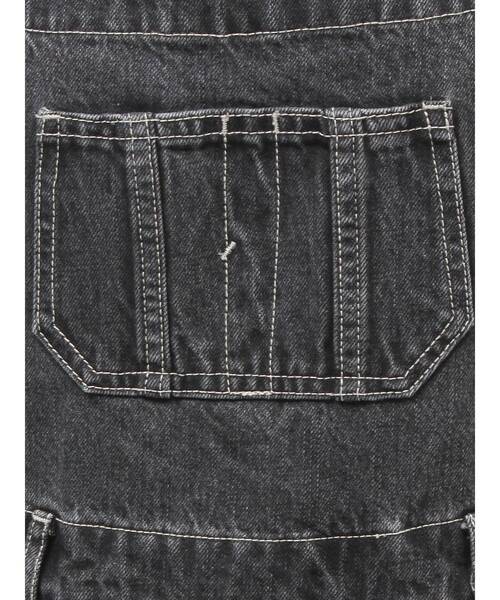 Ungrid(アングリッド)の「カーブシルエットデニムサロペット(つなぎ/オールインワン・レディース・ブラック/ブルー・SMALL/MEDIUM)」の3枚目の写真