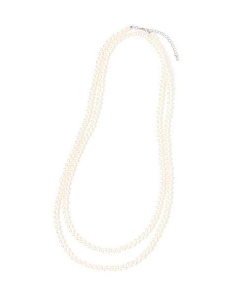 mysty woman（ミスティウーマン）の「ロングパールネックレス 638487（ネックレス・レディース・ホワイト系その他・FREE）」の2枚目の写真