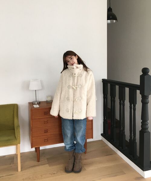 RE_L(リエル)の「Duffle fur half coat (cream)(チェスターコート・レディース・その他・FREE)」の4枚目の写真