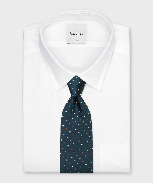 Paul Smith（ポールスミス）の「カラフルドット タイ【160028 552MJ】（ネクタイ・メンズ・グレー/ブルーグリーン/レッド/ネイビー・FREE）」の12枚目の写真