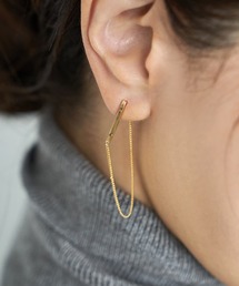 STYLE DELI（スタイルデリ）の「前後がチェーンで繋がるピアス（ピアス（両耳用））」