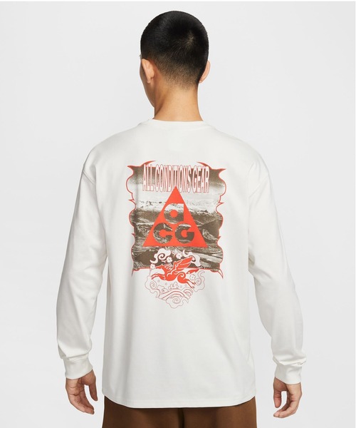 NIKE ACG（ナイキエィシージー）の「NIKE AS M NRG ACG DF CNY LS TEE / ナイキ NRG ACG DF CNY L/S Tシャツ GCE 【SP】（Tシャツ/カットソー・メンズ・アイボリー・M/S/XXL/XL/L）」の8枚目の写真
