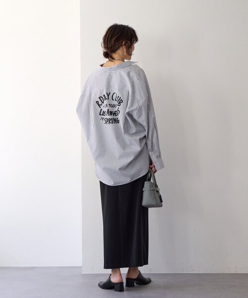 RIVE DROITE（リヴドロワ）の「【ストレスフリー/シーズンレス】ストレッチダンボールIラインスカート（スカート・レディース・モカ/ブラック/ダークブラウン・38/36）」の18枚目の写真