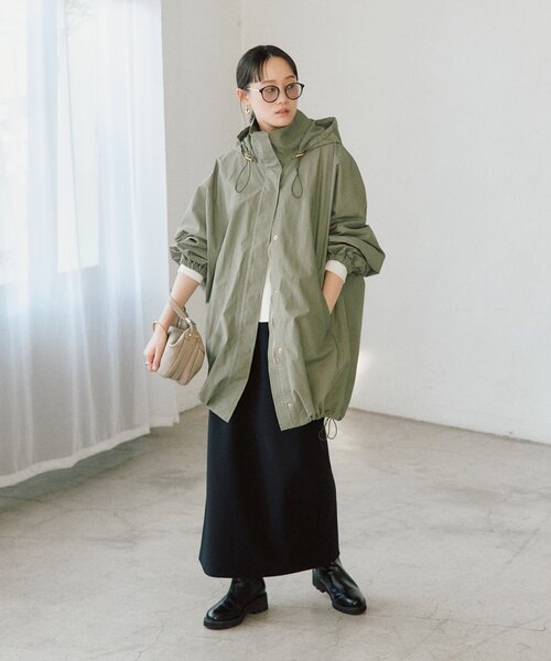 RIVE DROITE（リヴドロワ）の「【ストレスフリー/シーズンレス】ストレッチダンボールIラインスカート（スカート・レディース・モカ/ブラック/ダークブラウン・38/36）」の19枚目の写真