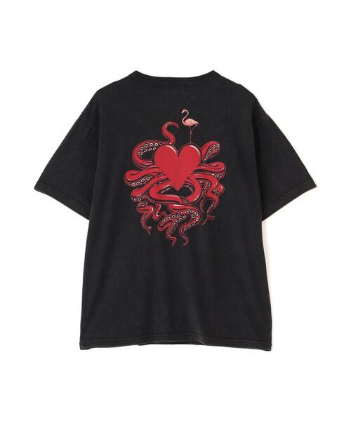 Schott(ショット)の「Schott/ショット/HEART OCTOPUS T-SHIRT/ハートオクトパス Tシャツ(Tシャツ/カットソー・メンズ・ネイビー/ブラック/ホワイト・M/L/2XL/XL)」の4枚目の写真