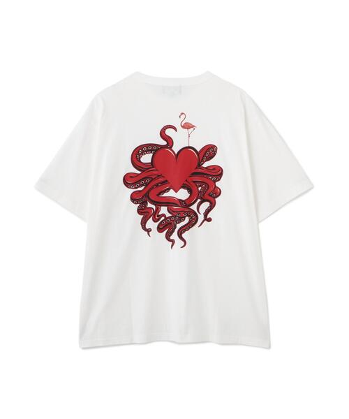 Schott(ショット)の「Schott/ショット/HEART OCTOPUS T-SHIRT/ハートオクトパス Tシャツ(Tシャツ/カットソー・メンズ・ネイビー/ブラック/ホワイト・M/L/2XL/XL)」の12枚目の写真