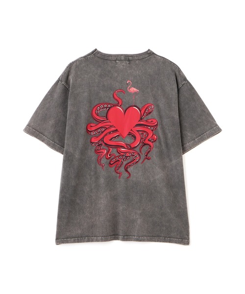 schott（ショット）の「Schott/ショット/HEART OCTOPUS T-SHIRT/ハートオクトパス Tシャツ（Tシャツ/カットソー・メンズ・ネイビー/ブラック/ホワイト・M/L/2XL/XL）」の2枚目の写真