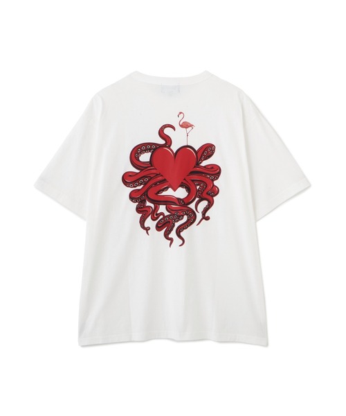 schott（ショット）の「Schott/ショット/HEART OCTOPUS T-SHIRT/ハートオクトパス Tシャツ（Tシャツ/カットソー・メンズ・ネイビー/ブラック/ホワイト・M/L/2XL/XL）」の11枚目の写真