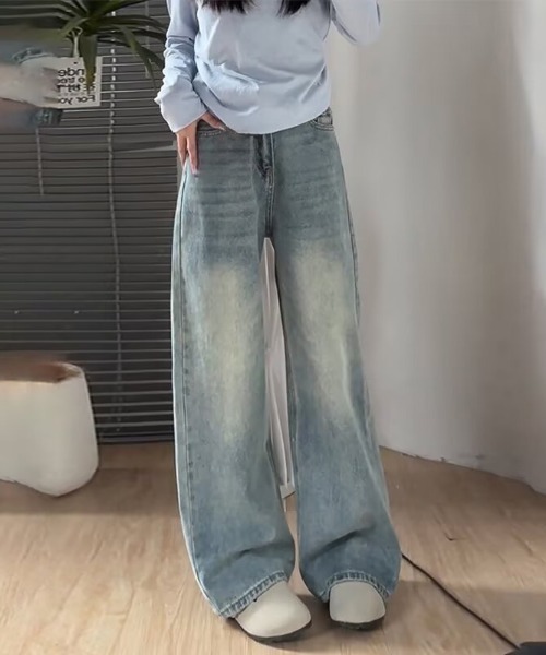 REBALANCE(リバランス)の「ワイドデニムパンツ(デニムパンツ・レディース・A・X-LARGE/LARGE/MEDIUM)」の1枚目の写真