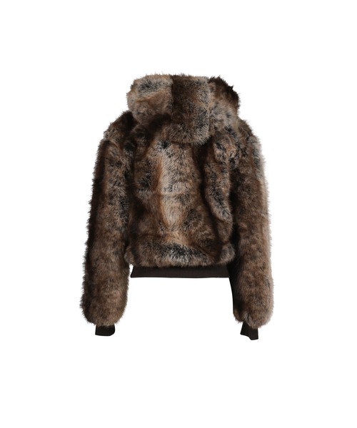 Jaded London(ジェイデッドロンドン)の「FAUX MINK ZIP THROUGH JACKET(その他アウター・レディース・ブラウン・X-SMALL/SMALL)」の6枚目の写真